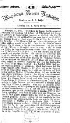 Augsburger neueste Nachrichten Dienstag 2. April 1872