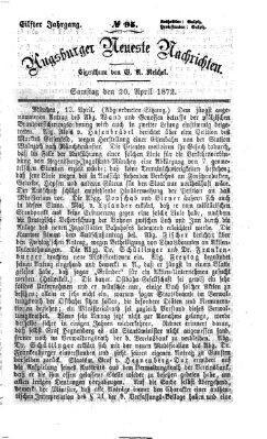 Augsburger neueste Nachrichten Samstag 20. April 1872