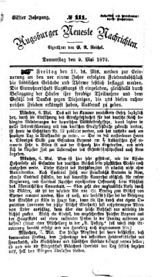 Augsburger neueste Nachrichten Donnerstag 9. Mai 1872