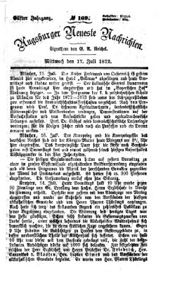 Augsburger neueste Nachrichten Mittwoch 17. Juli 1872