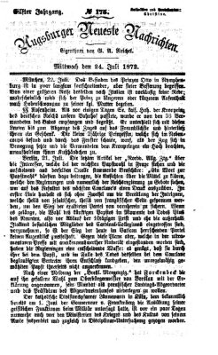 Augsburger neueste Nachrichten Mittwoch 24. Juli 1872