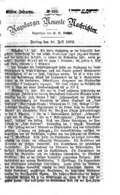 Augsburger neueste Nachrichten Freitag 26. Juli 1872