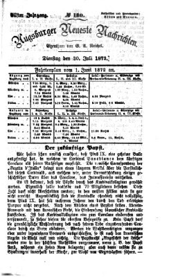 Augsburger neueste Nachrichten Dienstag 30. Juli 1872