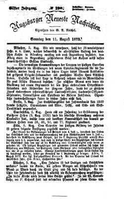 Augsburger neueste Nachrichten Sonntag 11. August 1872