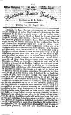 Augsburger neueste Nachrichten Dienstag 20. August 1872