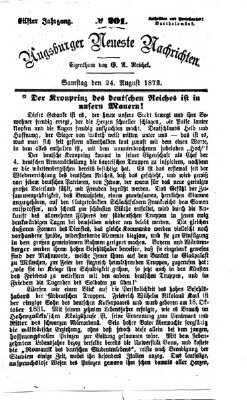 Augsburger neueste Nachrichten Samstag 24. August 1872