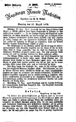 Augsburger neueste Nachrichten Sonntag 25. August 1872