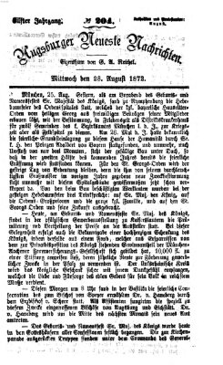 Augsburger neueste Nachrichten Mittwoch 28. August 1872