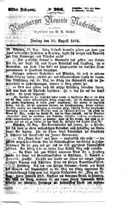 Augsburger neueste Nachrichten Freitag 30. August 1872