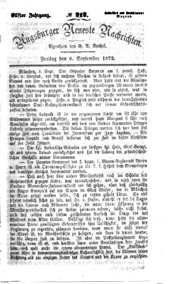 Augsburger neueste Nachrichten Freitag 6. September 1872