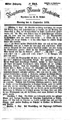 Augsburger neueste Nachrichten Sonntag 8. September 1872