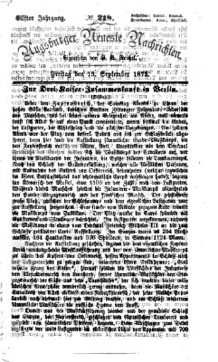 Augsburger neueste Nachrichten Freitag 13. September 1872