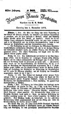 Augsburger neueste Nachrichten Sonntag 3. November 1872