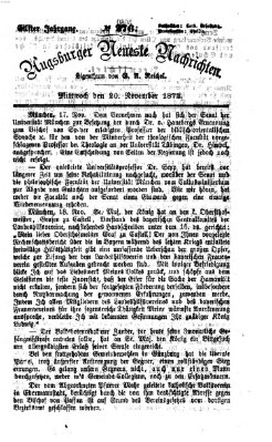 Augsburger neueste Nachrichten Mittwoch 20. November 1872