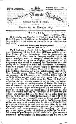 Augsburger neueste Nachrichten Sonntag 24. November 1872