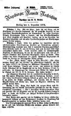 Augsburger neueste Nachrichten Freitag 6. Dezember 1872