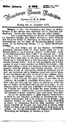 Augsburger neueste Nachrichten Freitag 13. Dezember 1872