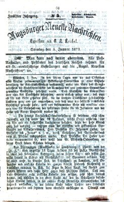 Augsburger neueste Nachrichten Sonntag 5. Januar 1873