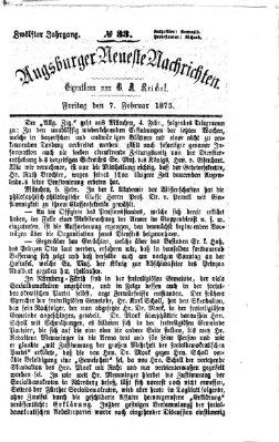 Augsburger neueste Nachrichten Freitag 7. Februar 1873