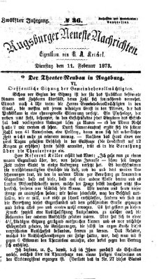 Augsburger neueste Nachrichten Dienstag 11. Februar 1873