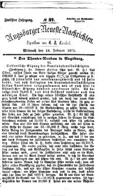 Augsburger neueste Nachrichten Mittwoch 12. Februar 1873