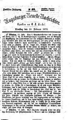 Augsburger neueste Nachrichten Dienstag 18. Februar 1873