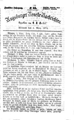 Augsburger neueste Nachrichten Mittwoch 5. März 1873