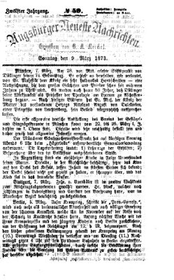 Augsburger neueste Nachrichten Sonntag 9. März 1873