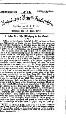 Augsburger neueste Nachrichten Mittwoch 12. März 1873