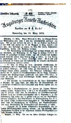 Augsburger neueste Nachrichten Donnerstag 13. März 1873