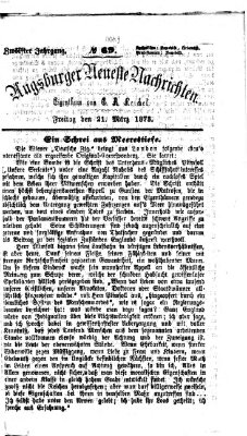 Augsburger neueste Nachrichten Freitag 21. März 1873