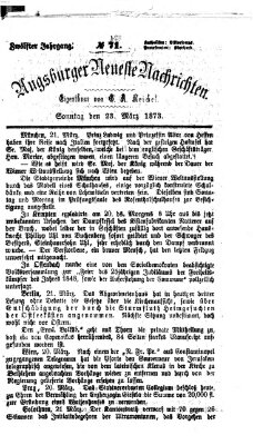 Augsburger neueste Nachrichten Sonntag 23. März 1873