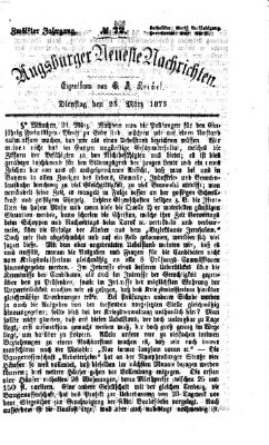 Augsburger neueste Nachrichten Sonntag 23. März 1873