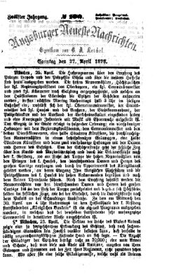 Augsburger neueste Nachrichten Sonntag 27. April 1873