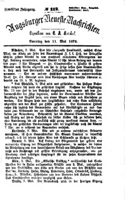 Augsburger neueste Nachrichten Sonntag 11. Mai 1873