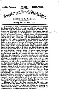 Augsburger neueste Nachrichten Freitag 23. Mai 1873