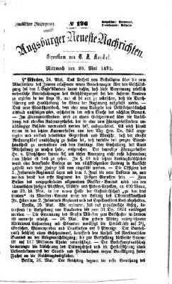 Augsburger neueste Nachrichten Mittwoch 28. Mai 1873