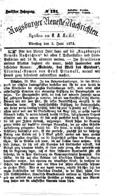 Augsburger neueste Nachrichten Dienstag 3. Juni 1873