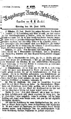 Augsburger neueste Nachrichten Sonntag 29. Juni 1873