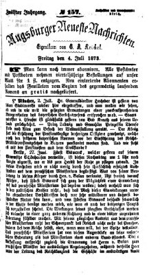 Augsburger neueste Nachrichten Freitag 4. Juli 1873