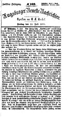 Augsburger neueste Nachrichten Freitag 11. Juli 1873