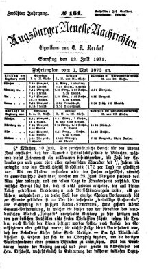 Augsburger neueste Nachrichten Samstag 12. Juli 1873