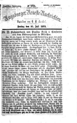 Augsburger neueste Nachrichten Freitag 25. Juli 1873