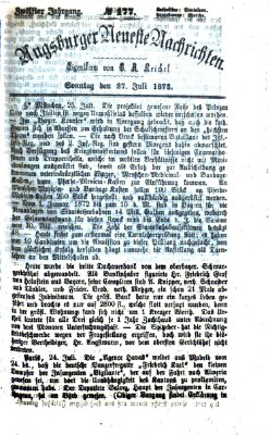 Augsburger neueste Nachrichten Sonntag 27. Juli 1873