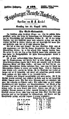 Augsburger neueste Nachrichten Samstag 23. August 1873