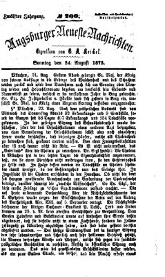 Augsburger neueste Nachrichten Sonntag 24. August 1873