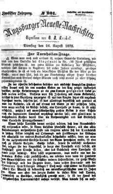 Augsburger neueste Nachrichten Dienstag 26. August 1873