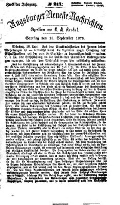 Augsburger neueste Nachrichten Samstag 13. September 1873