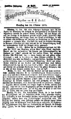 Augsburger neueste Nachrichten Samstag 18. Oktober 1873