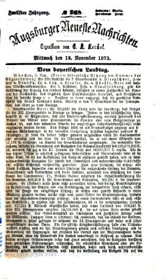 Augsburger neueste Nachrichten Mittwoch 12. November 1873